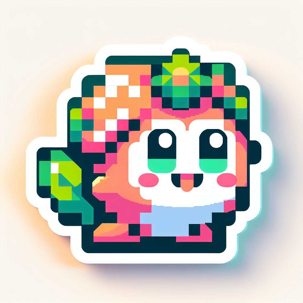 ai sticker cute pet in polygon